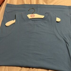 New no tags blue sleeveless athleisure Mini dress